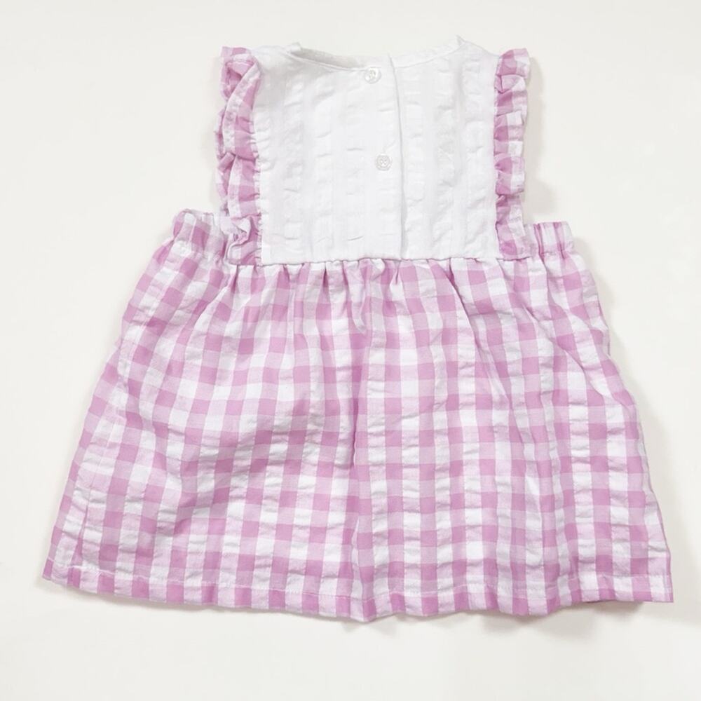 Classic Whimsy Pink Check Ruffle Bib Top - Picture 6 of 7